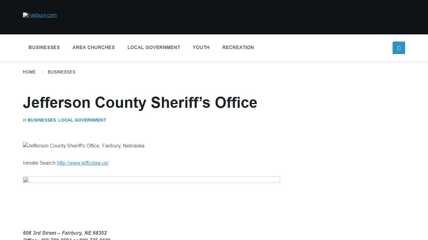 Jefferson County Sheriff’s Office – Fairbury.com